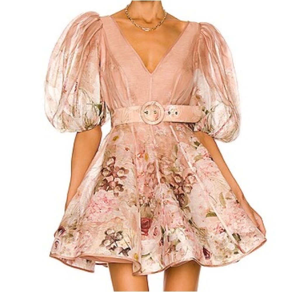 Zimmermann Dancer puff sleeve mini dress